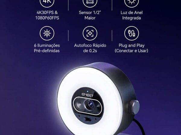 EMEET lança S600L no Brasil para criadores e streamers