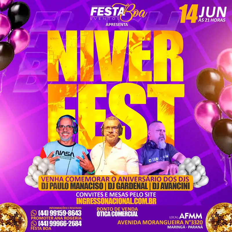 Niver Fest: Festa retrô marca aniversário de DJs maringaenses