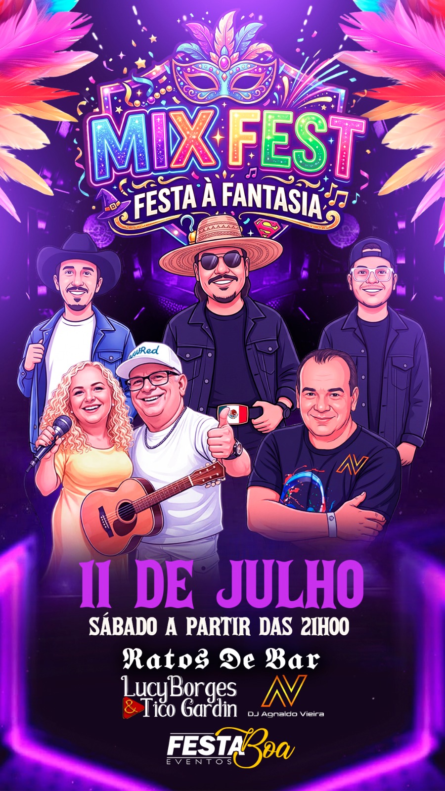 MIX FEST promete agitar Maringá com festa à fantasia neste sábado, dia 11