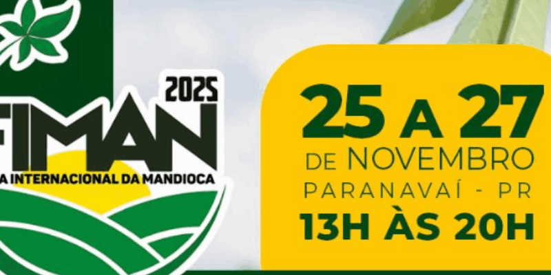 Paranavaí sediará a 4ª Feira Internacional da Mandioca com expectativa de superar R$ 250 milhões em negócios