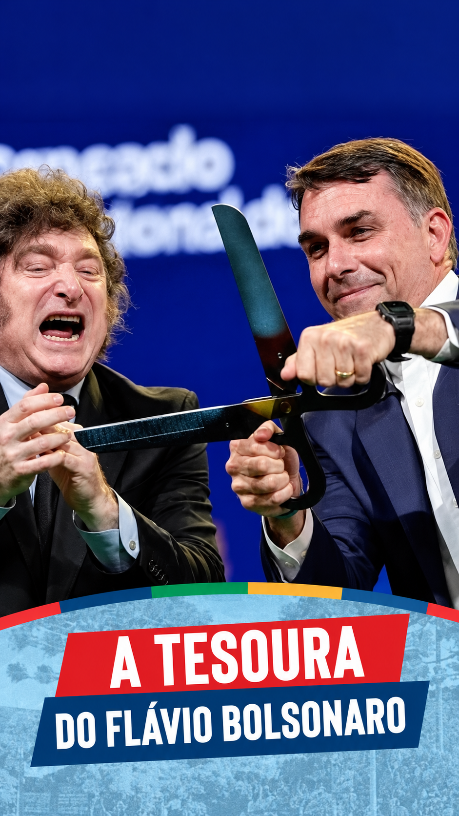A tesoura de Flávio tem a mesma lâmina usada por Jair Bolsonaro no poder?