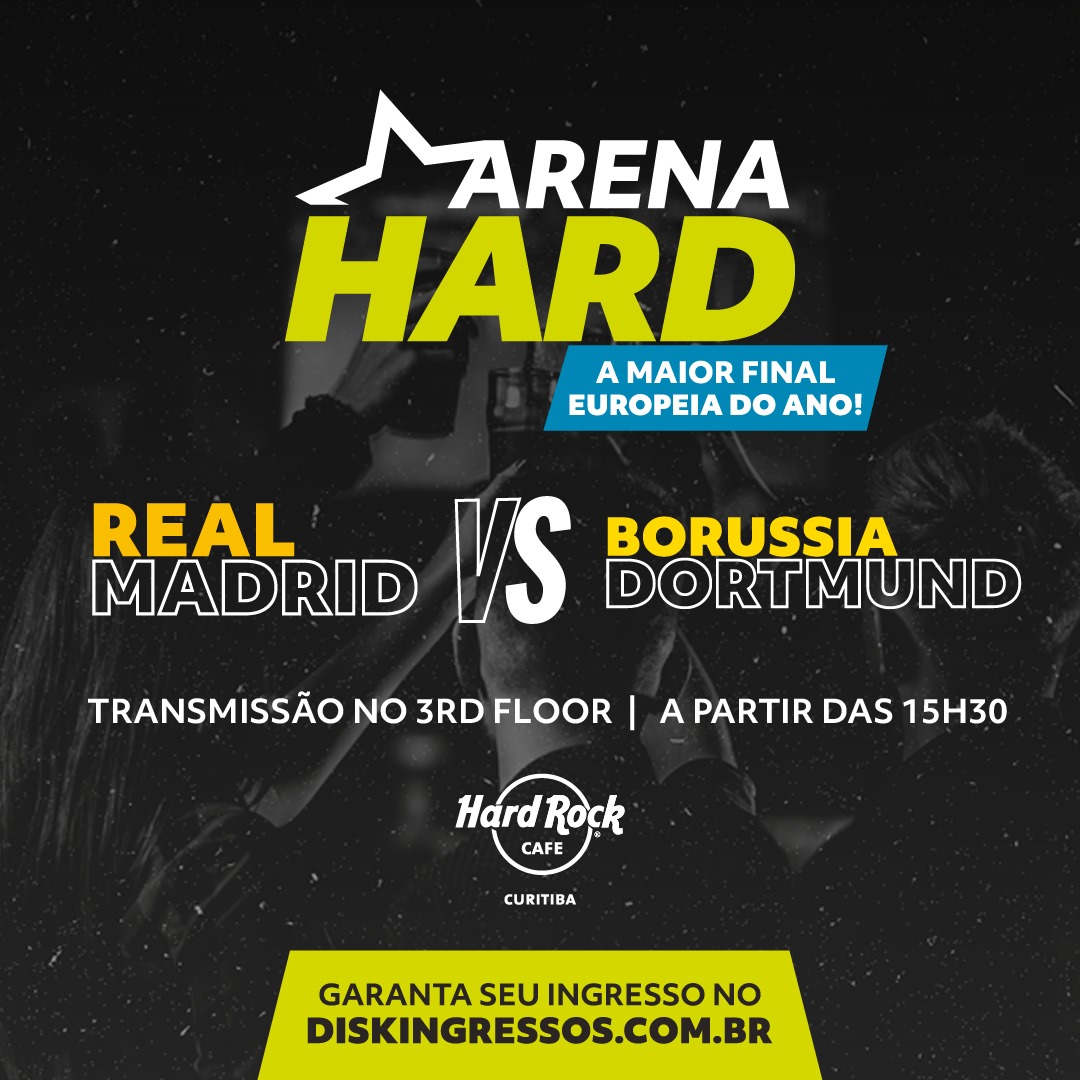 Hard Rock Cafe Curitiba transmite final da Champions League 2024