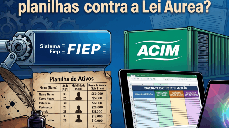 Se Fiep e Acim existissem na escravidão, usariam planilhas contra a Lei Áurea?