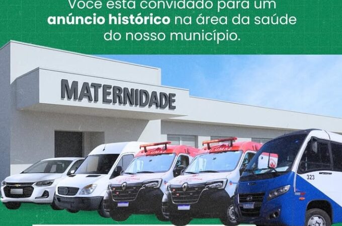 Marialva recebe novos investimentos na Saúde: anúncio inclui maternidade e veículos para reforçar atendimentos