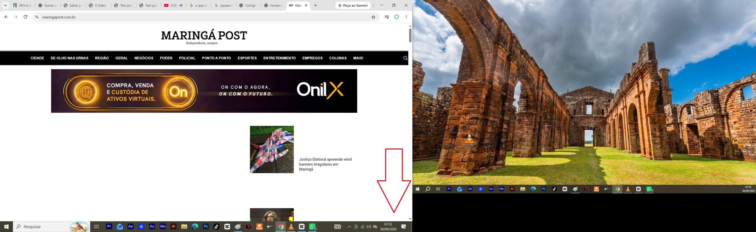 OnilX no Maringá Post: independência da imprensa exige responsabilidade com o leitor