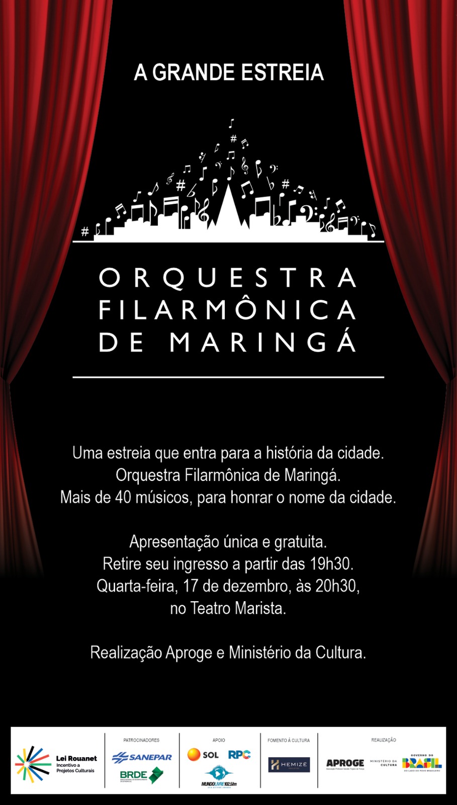 MARINGÁ GANHA SUA PRIMEIRA ORQUESTRA FILARMÔNICA:MARCO HISTÓRICO PARA A CULTURA DA CIDADE