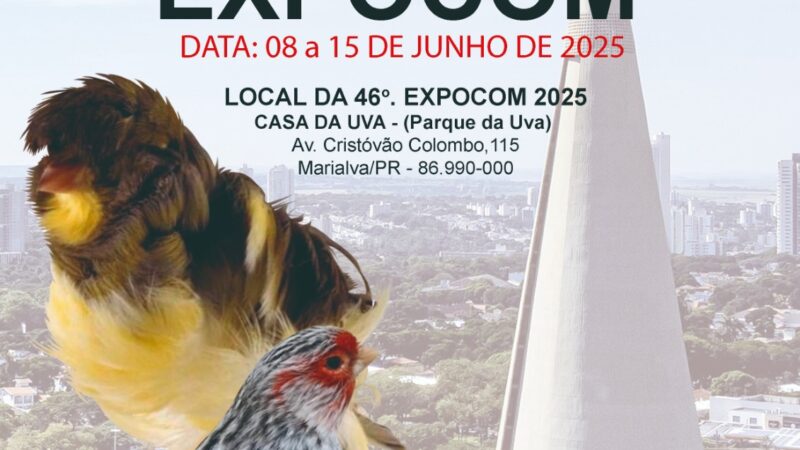 46ª EXPOCOM reunirá apaixonados por aves em Marialva de 8 a 15 de junho