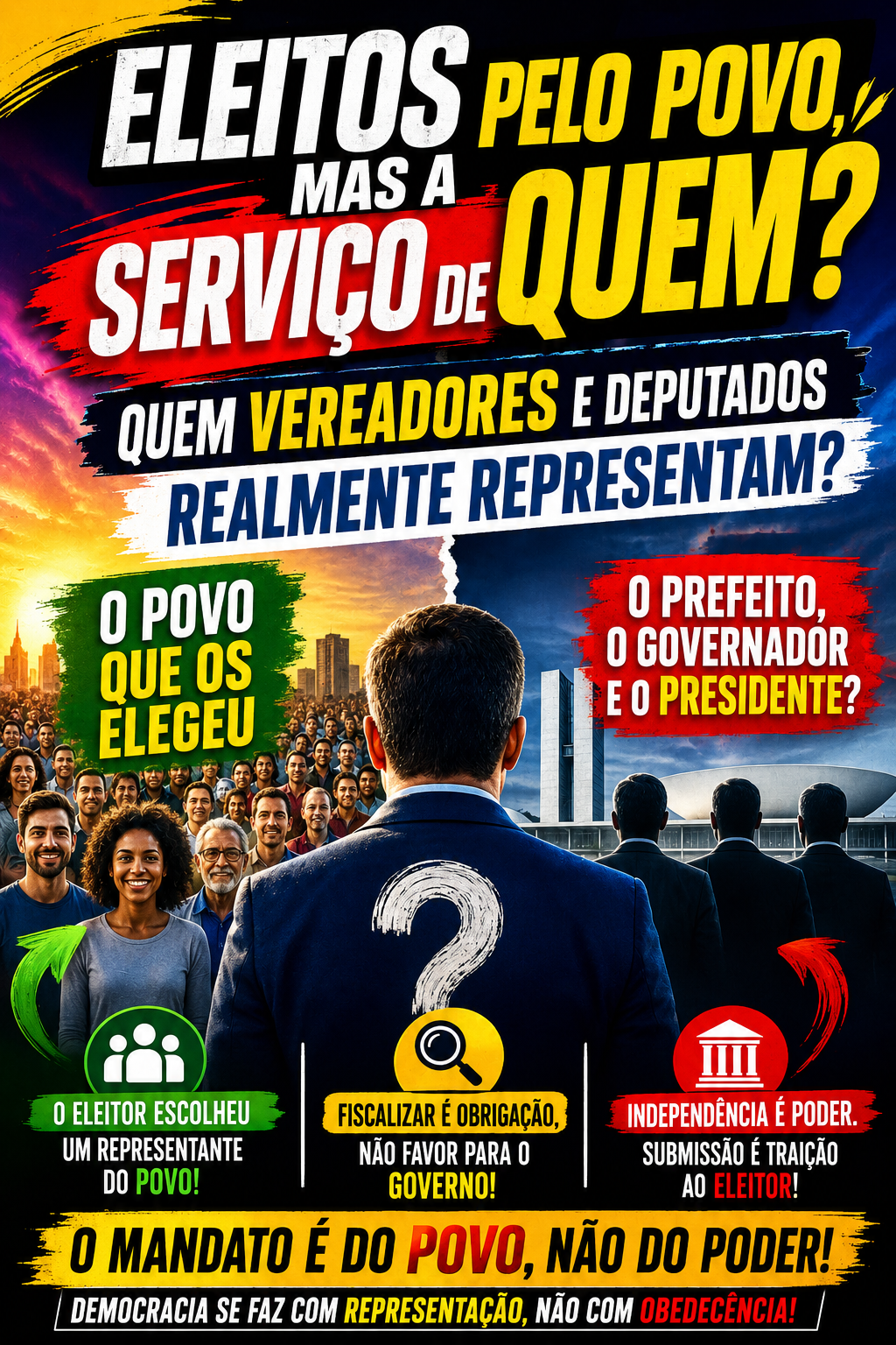 Eleitos pelo povo, mas a serviço de quem? Quem vereadores e deputados realmente representam?