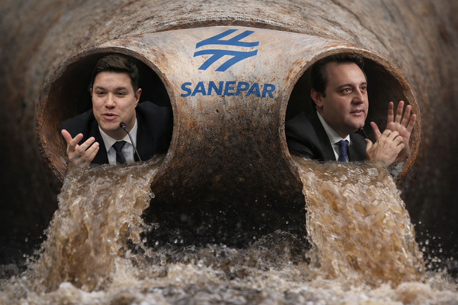 Ratinho Junior e Guto Silva: a sujeira que transborda da Sanepar