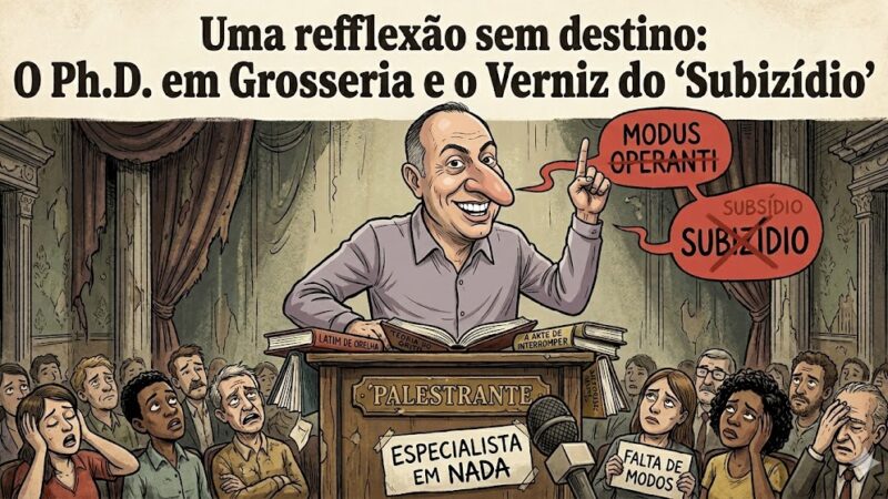 Uma reflexão sem destino: O Ph.D. em Grosseria e o Verniz do “Subizídio”