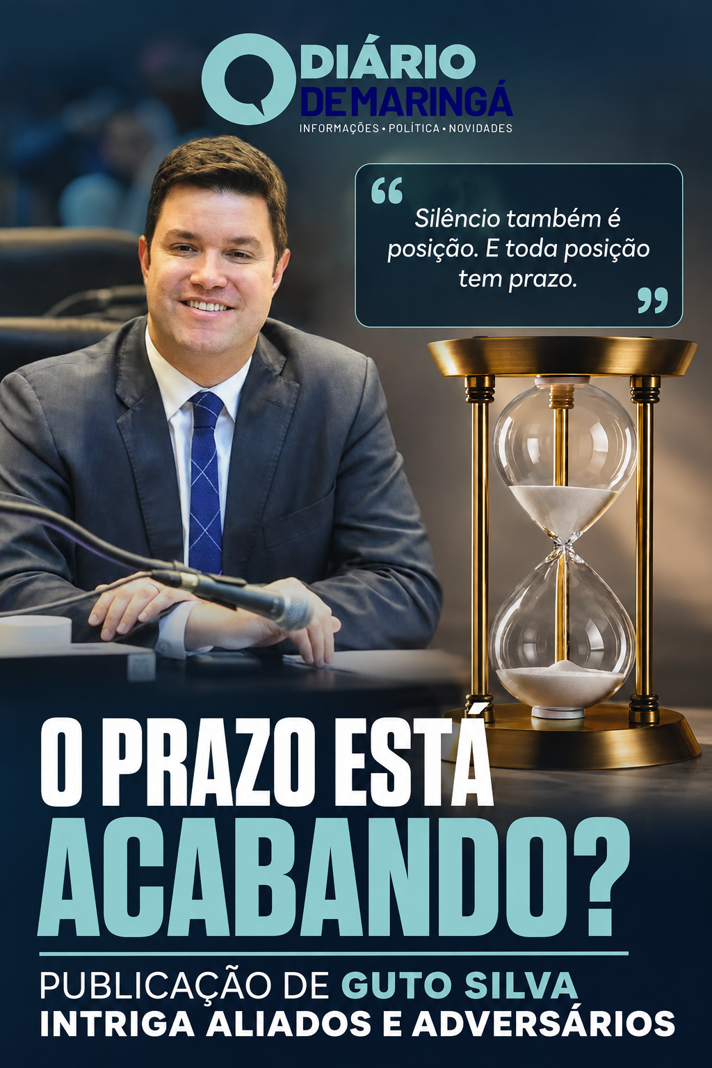 O prazo está acabando? Publicação de Guto Silva intriga aliados e adversários
