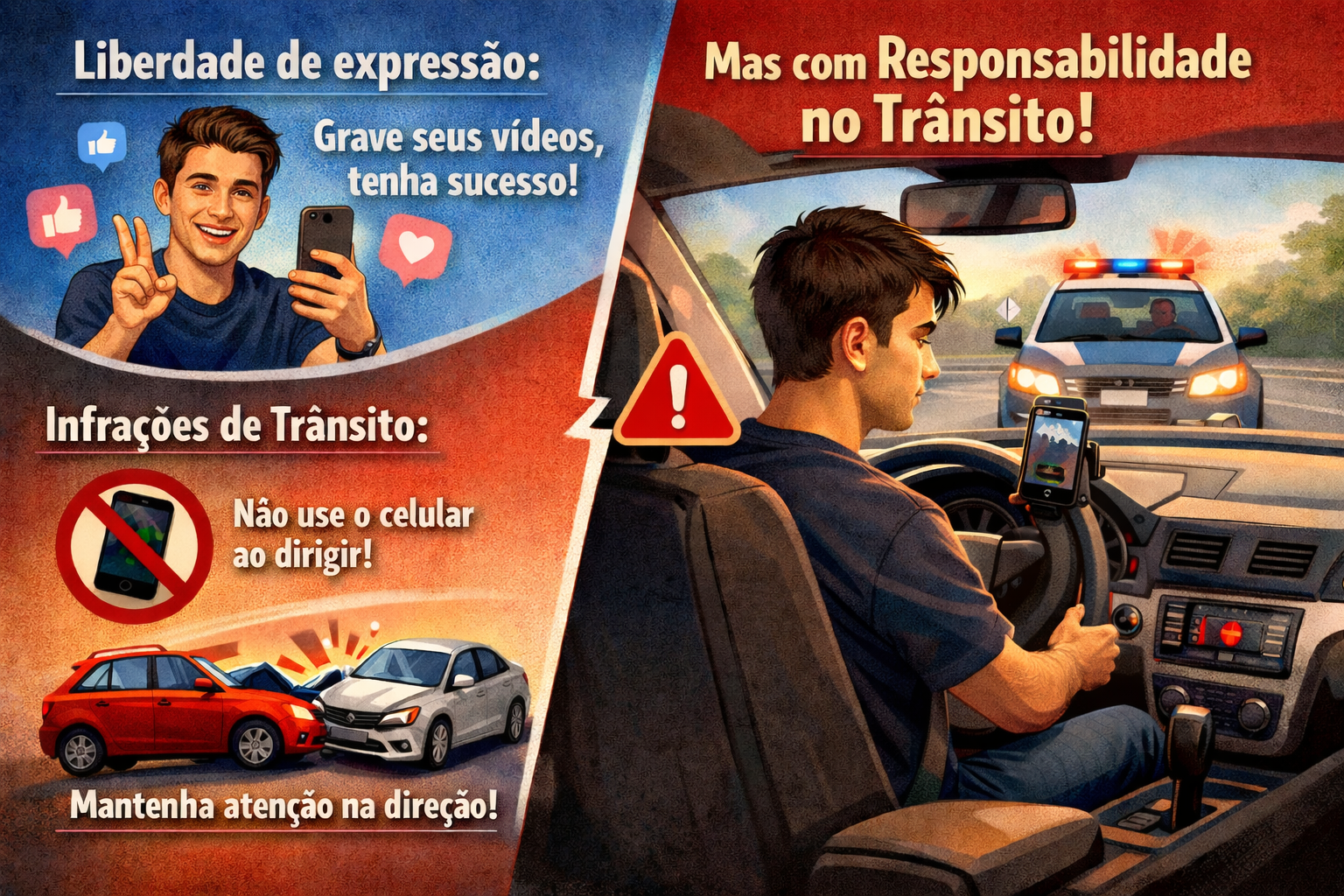 A rua dá voz, mas o Código de Trânsito impõe limites