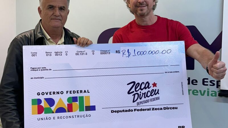 Zeca Dirceu anuncia mais de R$ 20 milhões em investimentos federais para Campo Mourão e entrega recursos em Sarandi